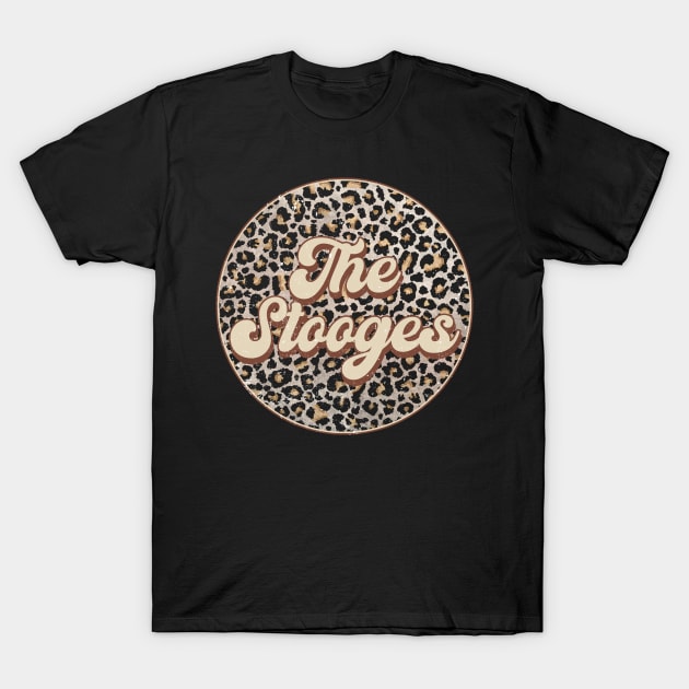 Retro Music Stooges Personalized Name Circle Birthday T-Shirt by BilodeauBlue